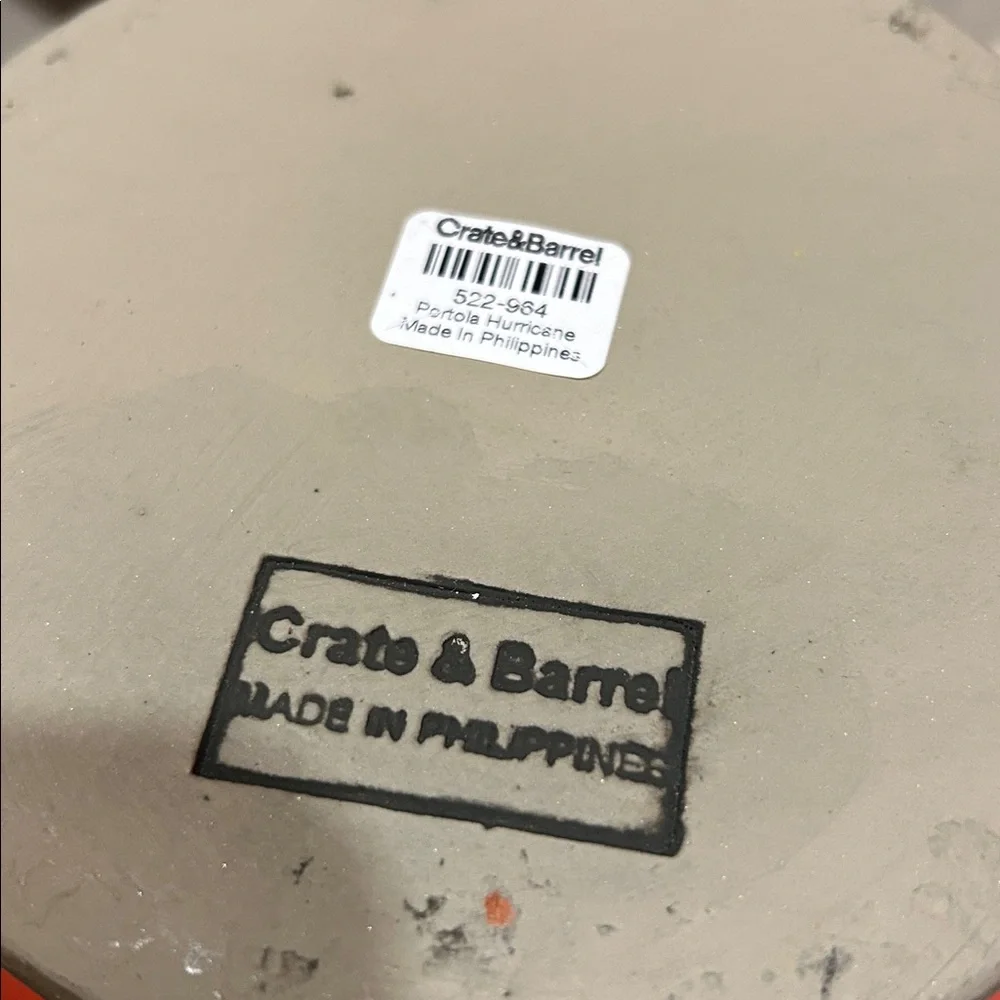 CRATE & BARREL Portola Hurricane Candle Holder
